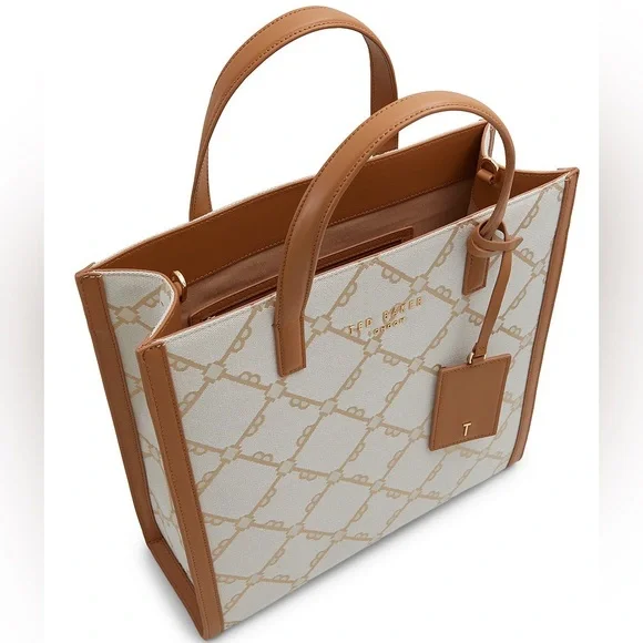 💝💝💝 Ted Baker London Beige/brown Flo Tote Bag NEW💝💝💝 - Picture 3 of 11